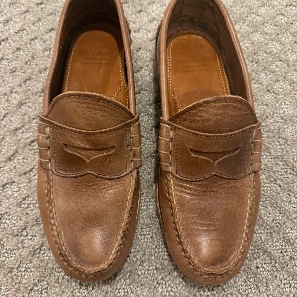Oak Street Beefroll Penny Loafer Natural Chromexcel Size 9